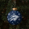 Oklahoma City Thunder Light Up Glass Ball Ornament - Hanging On Tree