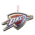 Oklahoma City Thunder Wood Logo Mural Ornament