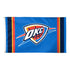 Oklahoma City Thunder Deluxe Stripe Primary Logo 3x5 Flag n Blue - Front View