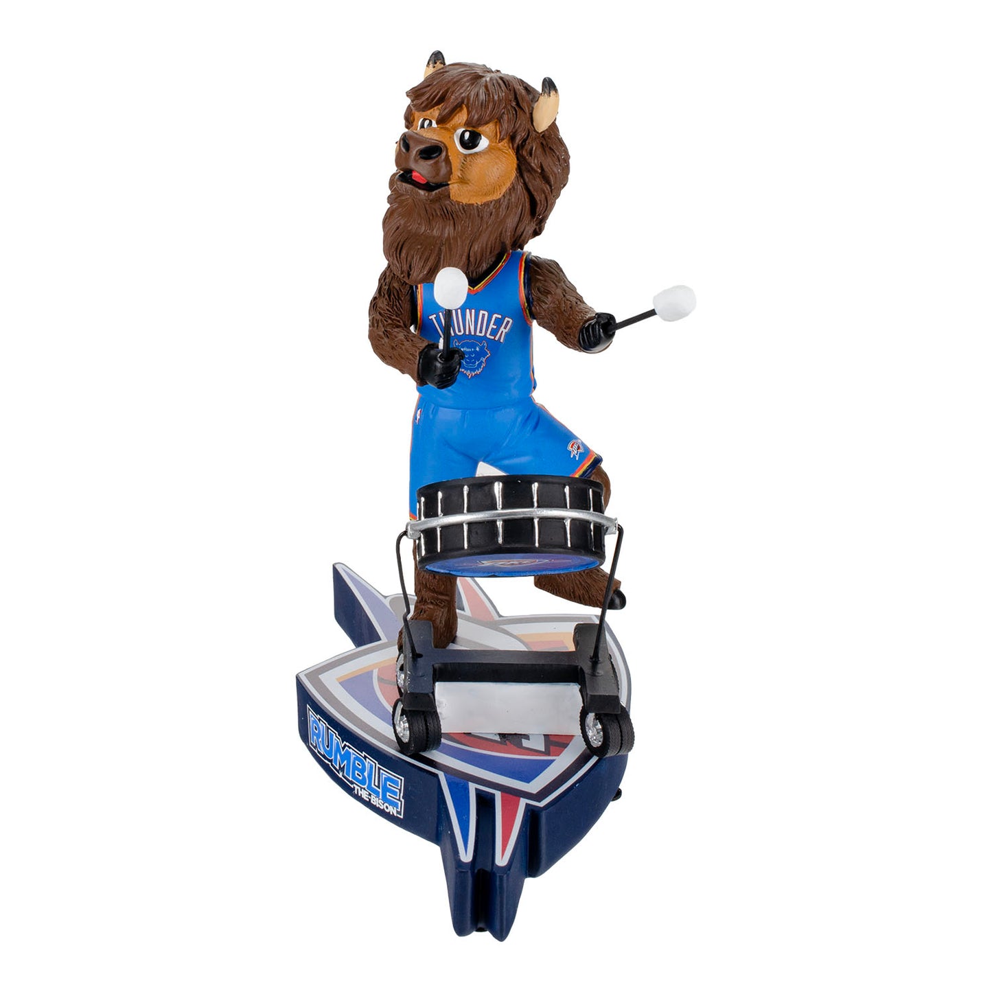 Oklahoma City Thunder Rumble Drum Bobblehead - Front View
