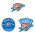 Oklahoma City Thunder Premium Acrylic 3-Pack Magnet - All 3 Front View