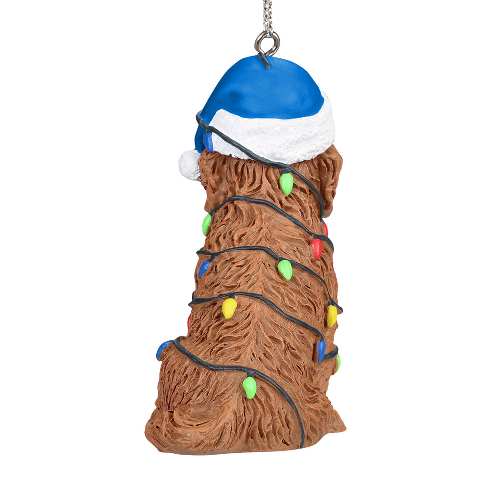 OKLAHOMA CITY THUNDER DOG CHRISTMAS LIGHTS ORNAMENT - Back View