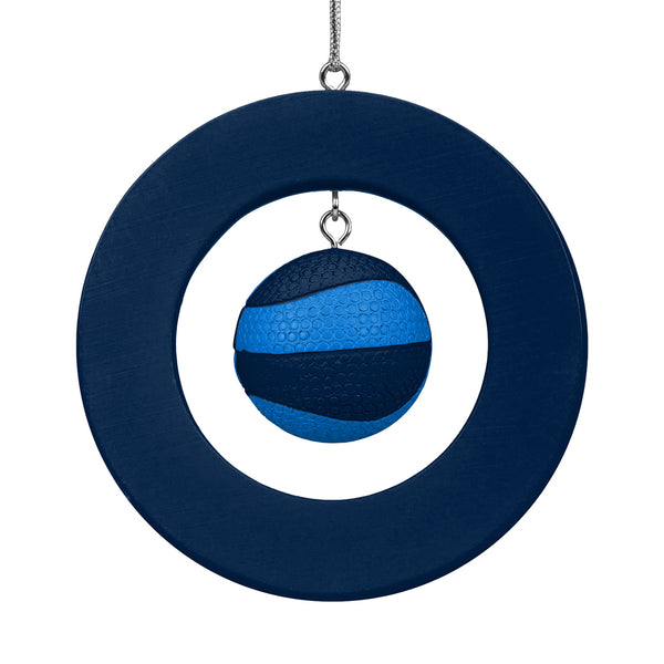 OKLAHOMA CITY THUNDER FLOATING BASKETBALL ORNAMENT - Back View