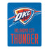 OKLAHOMA CITY THUNDER THUNDERSTACK 4' x 5' RASCHEL BLANKET in Blue - Front View