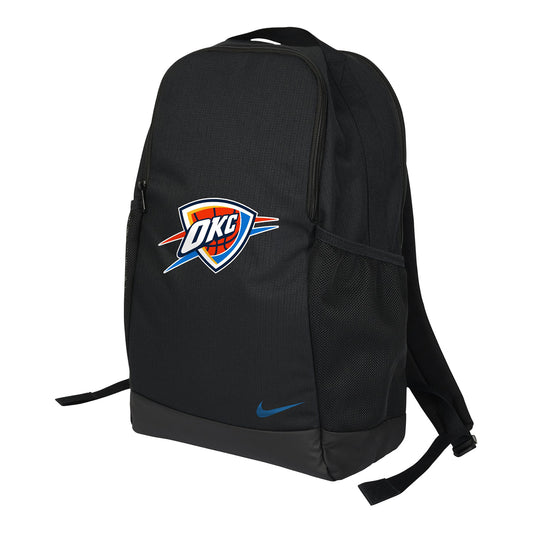 YOUTH OKLAHOMA CITY THUNDER NIKE BRASILIA 2.0 BACKPACK in Black - Front Left View
