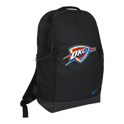 YOUTH OKLAHOMA CITY THUNDER NIKE BRASILIA 2.0 BACKPACK in Black - Front Right View