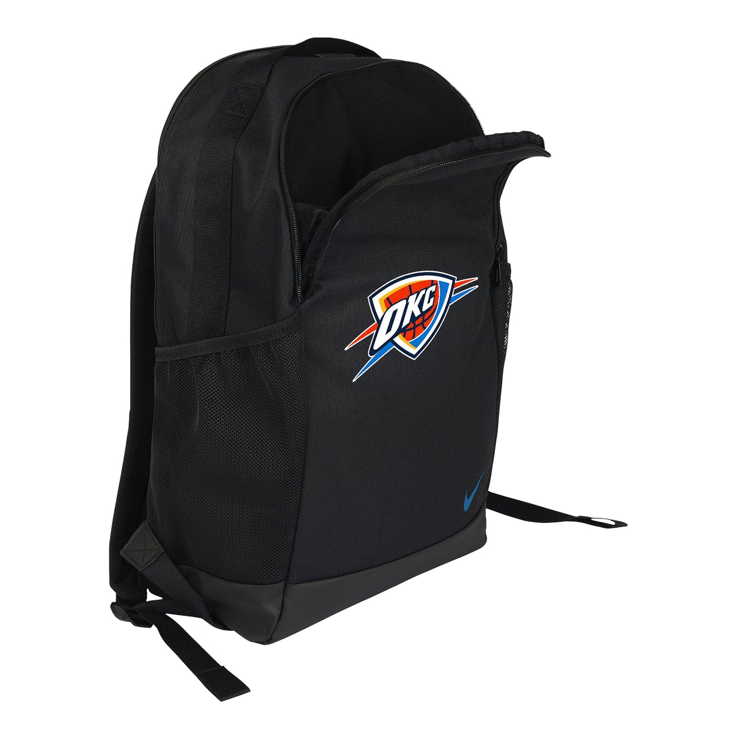 YOUTH OKLAHOMA CITY THUNDER NIKE BRASILIA 2.0 BACKPACK in Black - Front Right View