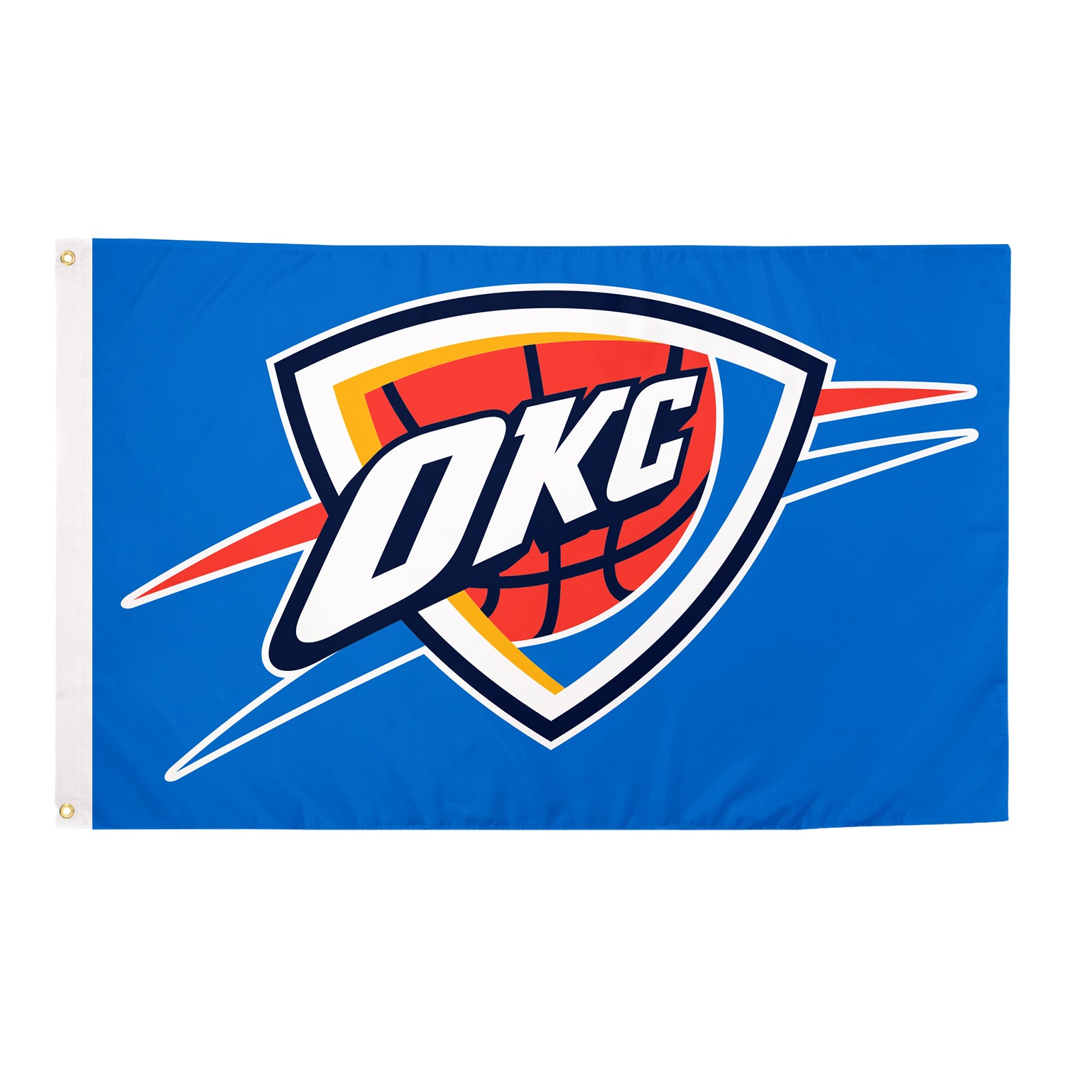 OKLAHOMA CITY THUNDER 3X5 PRIMARY LOGO FLAG - Front View