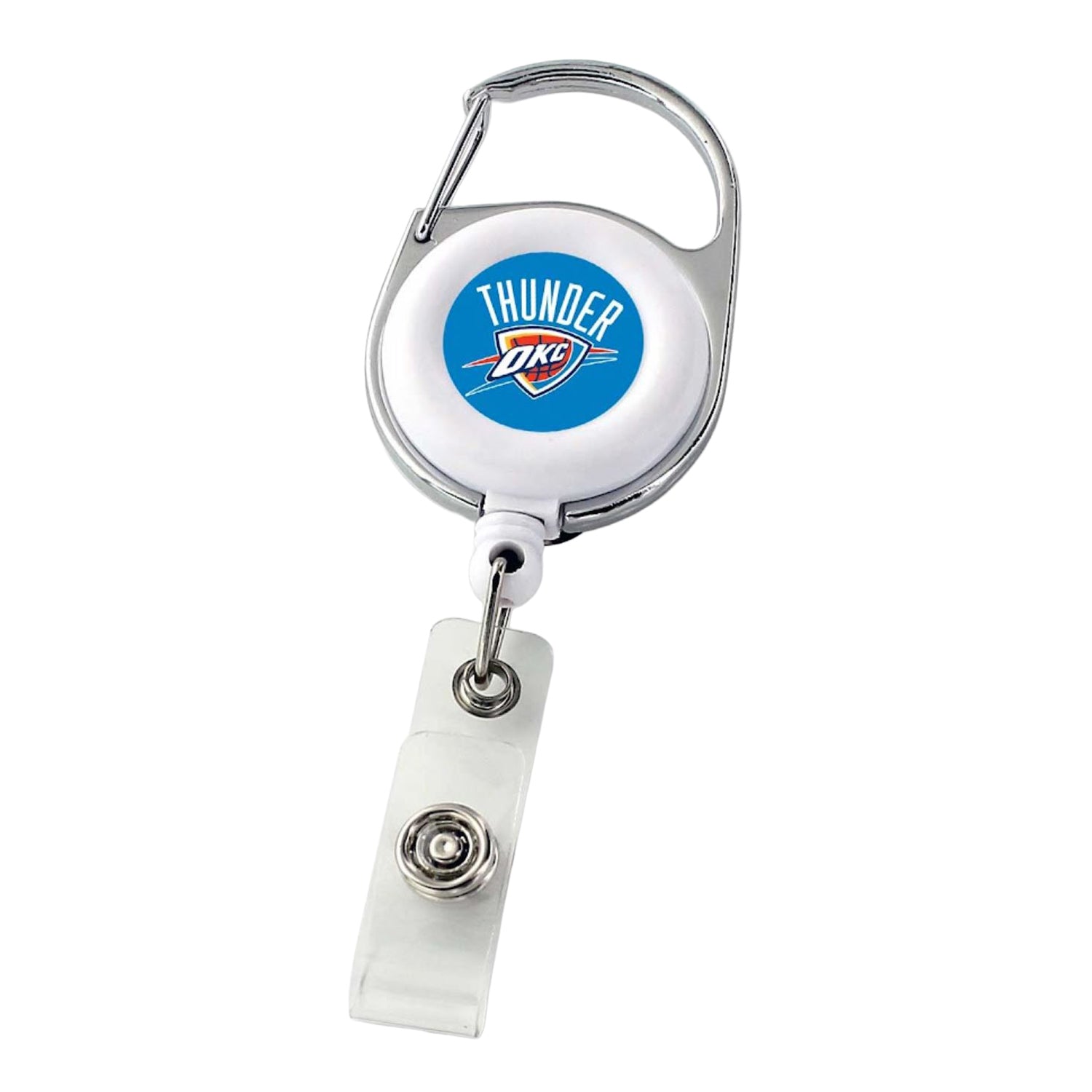 OKLAHOMA CITY THUNDER DELUXE CLIP BADGE REEL - Front View
