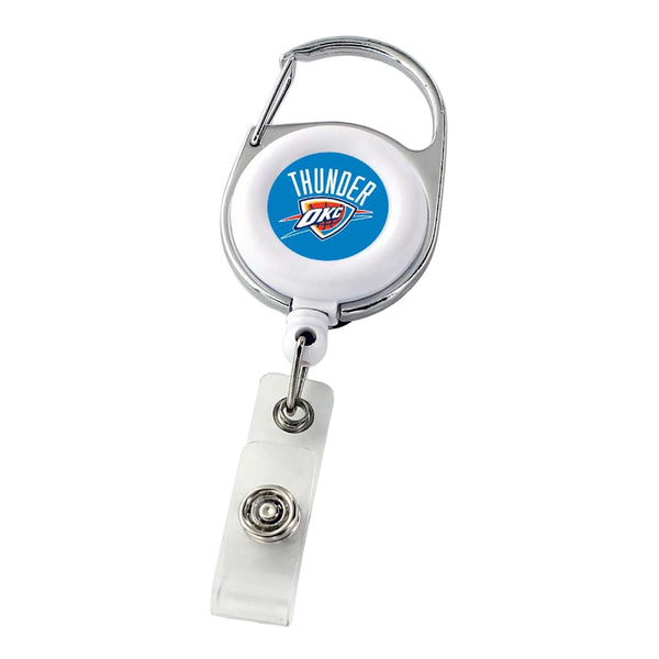 OKLAHOMA CITY THUNDER DELUXE CLIP BADGE REEL - Front View