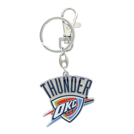 OKLAHOMA CITY THUNDER HEAVYWEIGHT KEYCHAIN - Front View