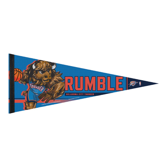 OKC Thunder Wincraft Rumble Dunk Pennant in Blue - Front View