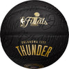 OKC Thunder 2025 NBA Champions Basketball in Black - Front View