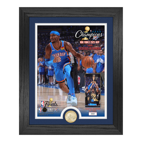 OKC THUNDER 2025 NBA FINALS MVP BRONZE COIN PHOTO MINT