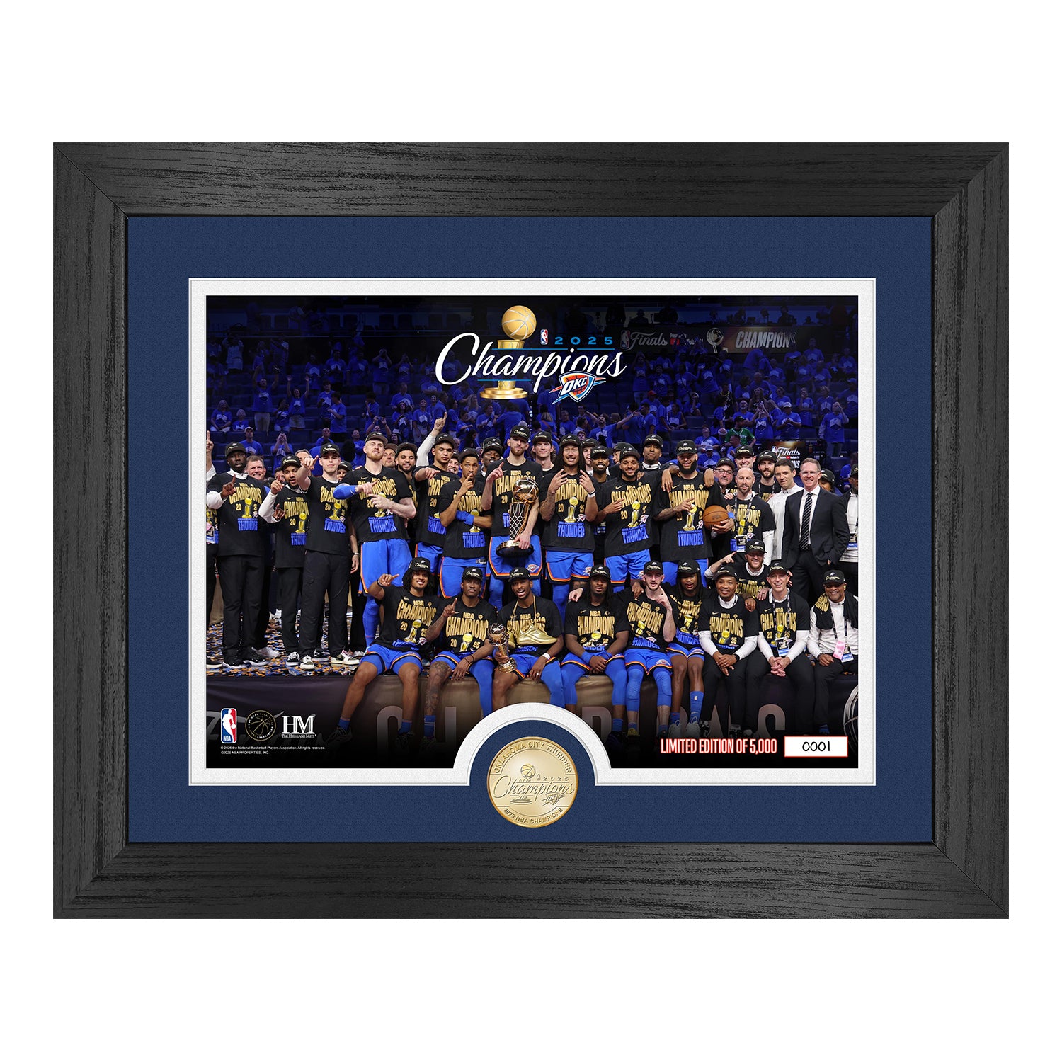 OKC Thunder 2025 NBA Champions Tradition Celebration Bronze Coin Photo Mint - Front View