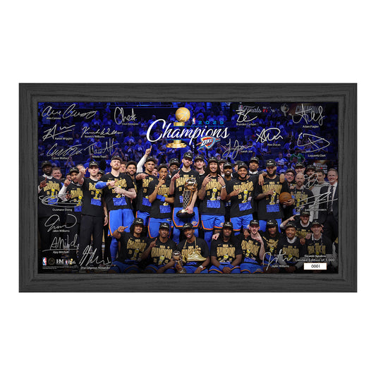 OKC Thunder 2025 NBA Champions Tradition Signature Frame - Front View