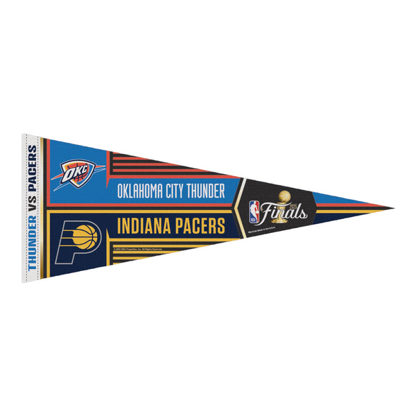 OKLAHOMA CITY THUNDER 2025 NBA FINALS MATCHUP PENNANT - Front View