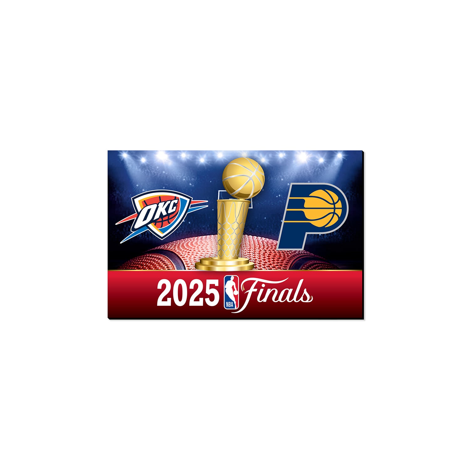 OKLAHOMA CITY THUNDER 2025 NBA FINALS MATCHUP MAGNET