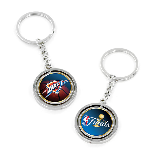 OKLAHOMA CITY THUNDER 2025 NBA FINALS SPINNING KEYCHAIN