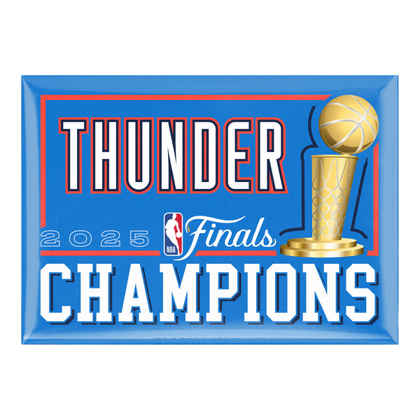 OKC Thunder 2025 NBA Champions Magnet in Blue - Front View