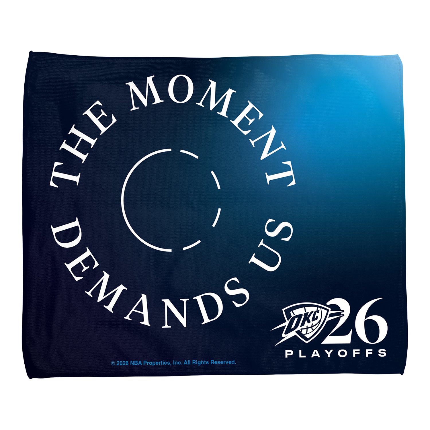 OKC Thunder WinCraft 2026 Playoffs Rally Towel in Blue - Front View