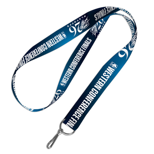 OKC Thunder WinCraft 2026 Western Conference Finals Lanyard in Blue - Front View