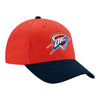 47 BRAND THUNDER YOUTH MVP SHORT STACK ADJUSTABLE HAT IN ORANGE & BLUE - ANGLED RIGHT SIDE VIEW