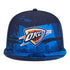 YOUTH OKC THUNDER NEW ERA 950 2024 TIP-OFF SNAPBACK IN NAVY - FRONT VIEW