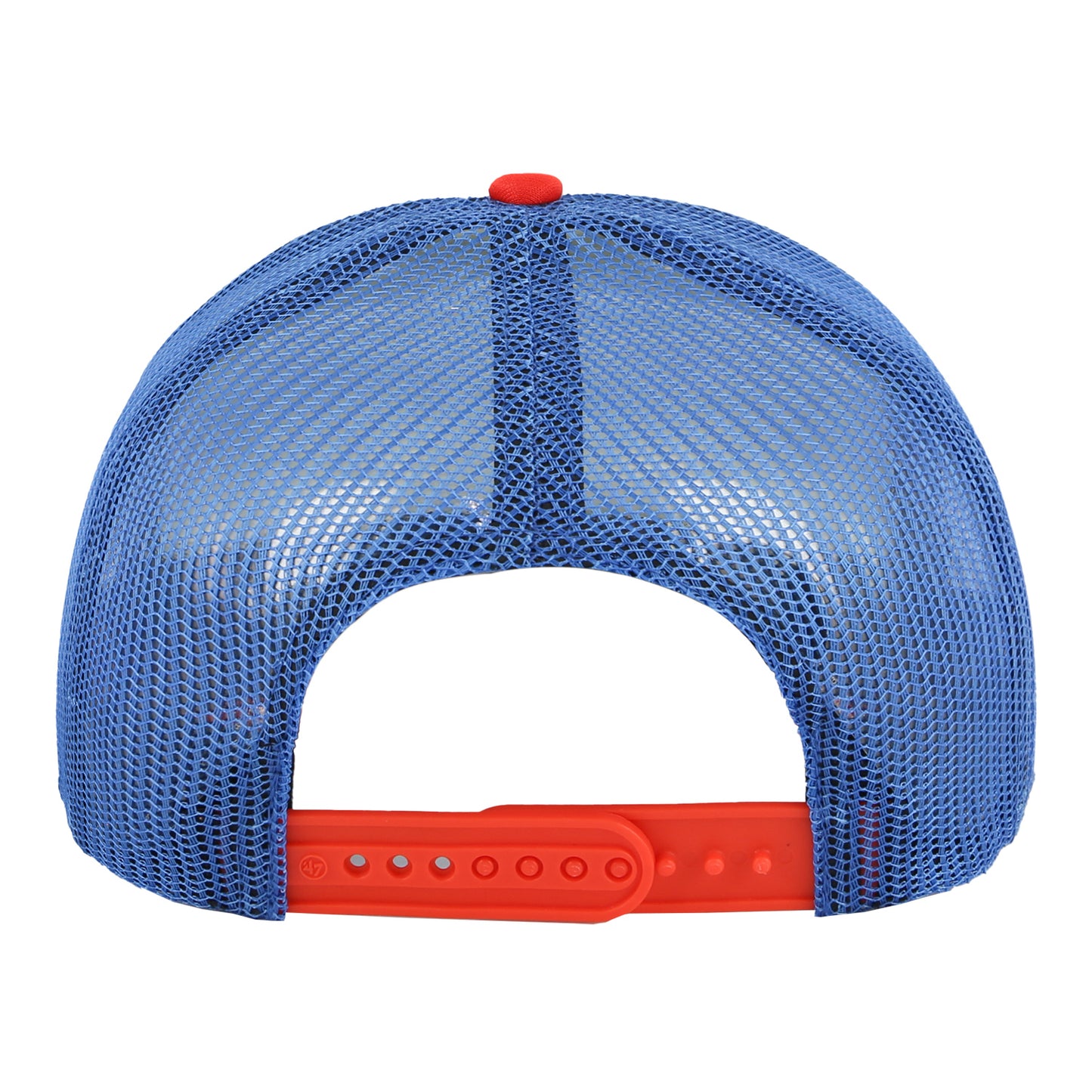 YOUTH '47 BRAND THUNDER STACK LINE FOAM TRUCKER HAT IN WHITE - BACK VIEW