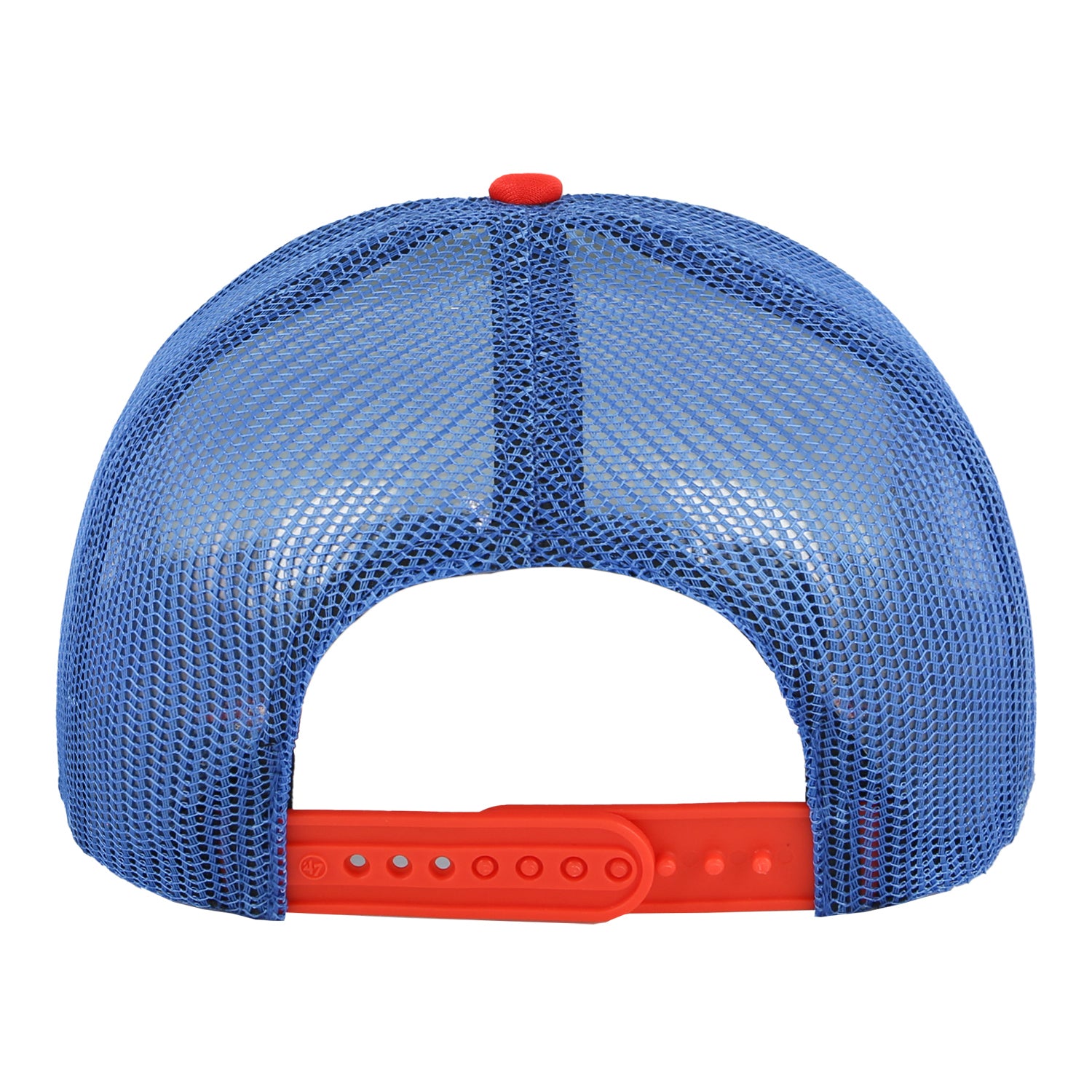 YOUTH '47 BRAND THUNDER STACK LINE FOAM TRUCKER HAT IN WHITE - BACK VIEW