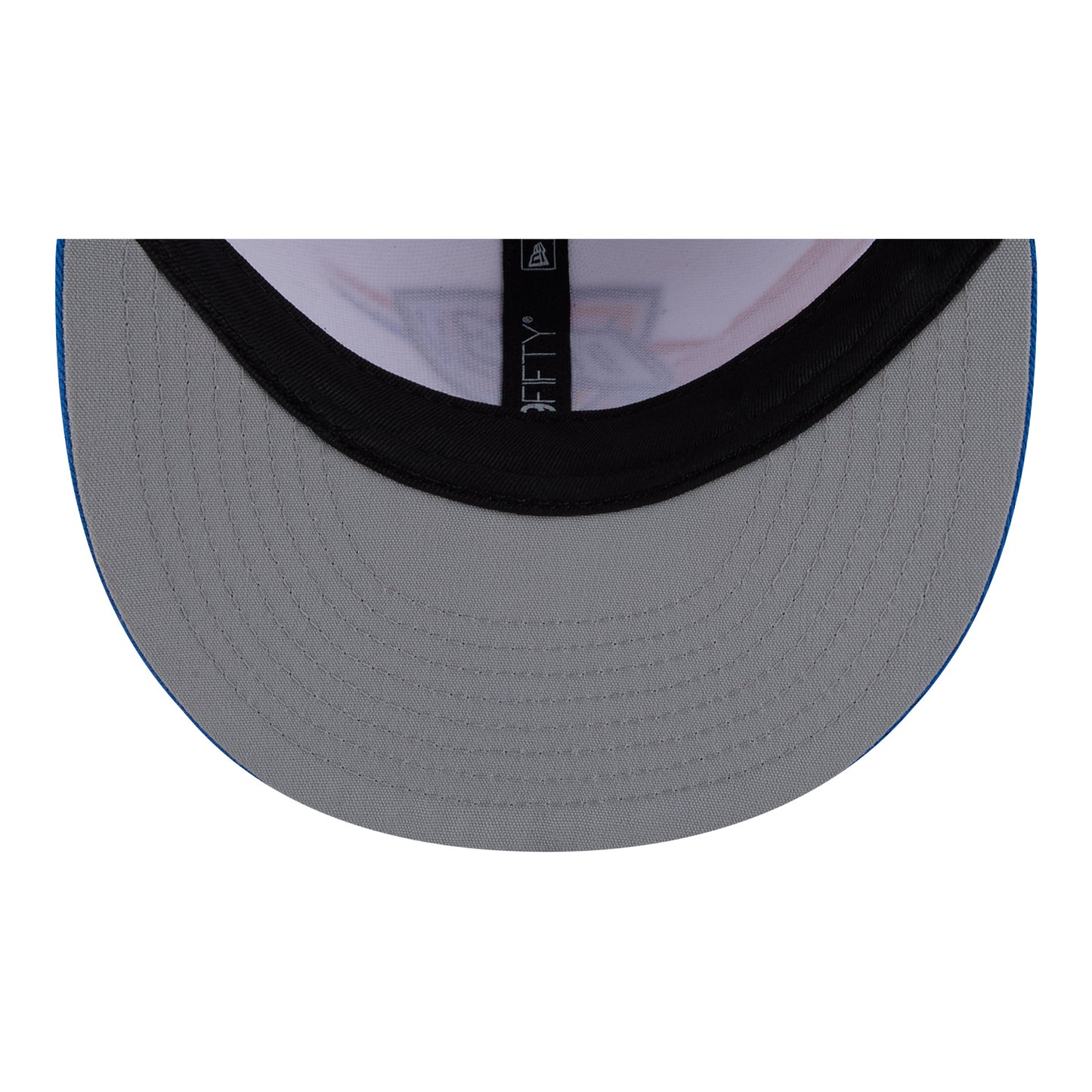 Youth OKC Thunder New Era 9Fifty Swept Snap Hat in White - Underbrim View