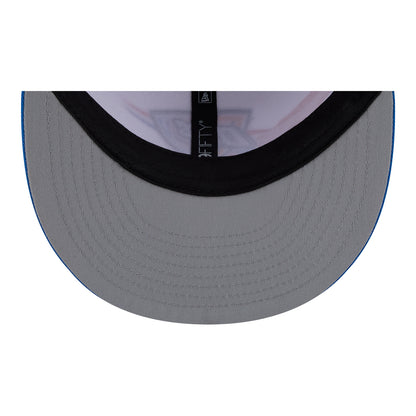 Youth OKC Thunder New Era 9Fifty Swept Snap Hat in White - Underbrim View