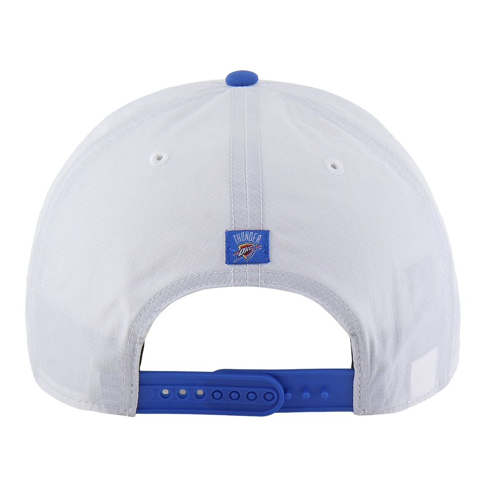 Youth OKC Thunder 47 Brand Condor Script Hitch Hat in White - Back View