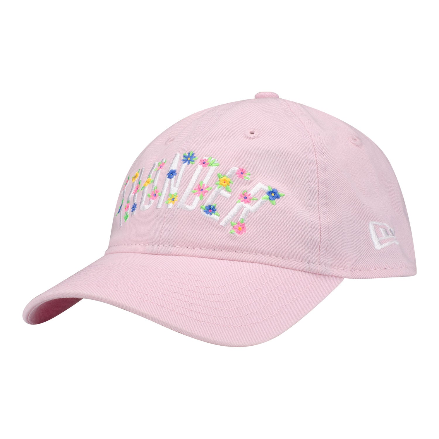 YOUTH OKC THUNDER NEW ERA 920 FLORAL ADJUSTABLE HAT in Pink - Front Left View