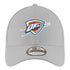 YOUTH OKC THUNDER NEW ERA 940 GREY ADJUSTABLE HAT IN GREY - FRONT VIEW