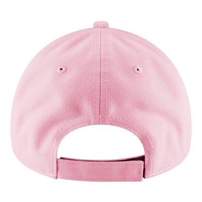 GIRLS OKC THUNDER NEW ERA 940 PINK ADJUSTABLE HAT IN PINK - BACK  VIEW