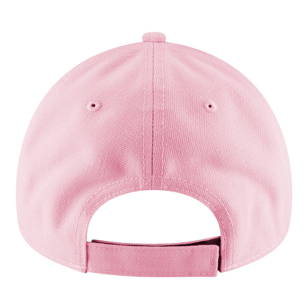 GIRLS OKC THUNDER NEW ERA 940 PINK ADJUSTABLE HAT IN PINK - BACK  VIEW