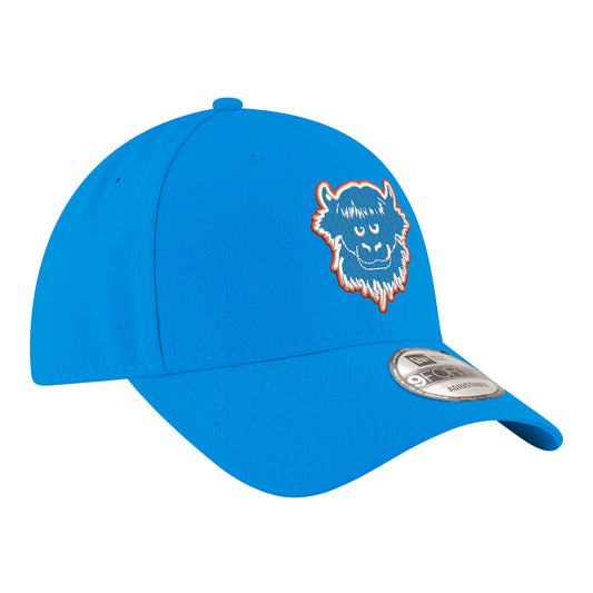 Youth OKC Thunder New Era 940 Rumble Blue Adjustable Hat In Blue - Front Right View