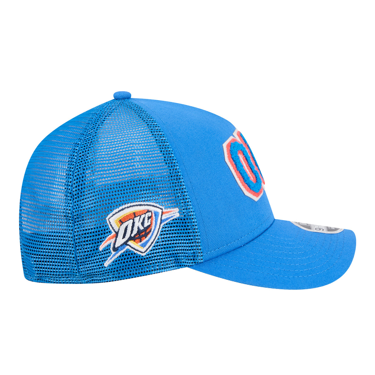 Youth OKC Thunder New Era 9Forty A Frame Glitter Score Hat in Blue - Right Side View