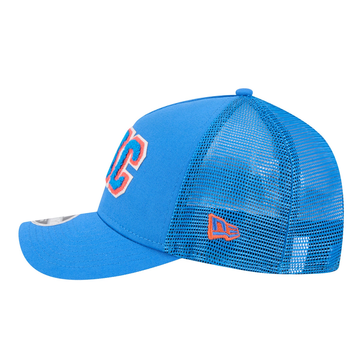 Youth OKC Thunder New Era 9Forty A Frame Glitter Score Hat in Blue - Left View