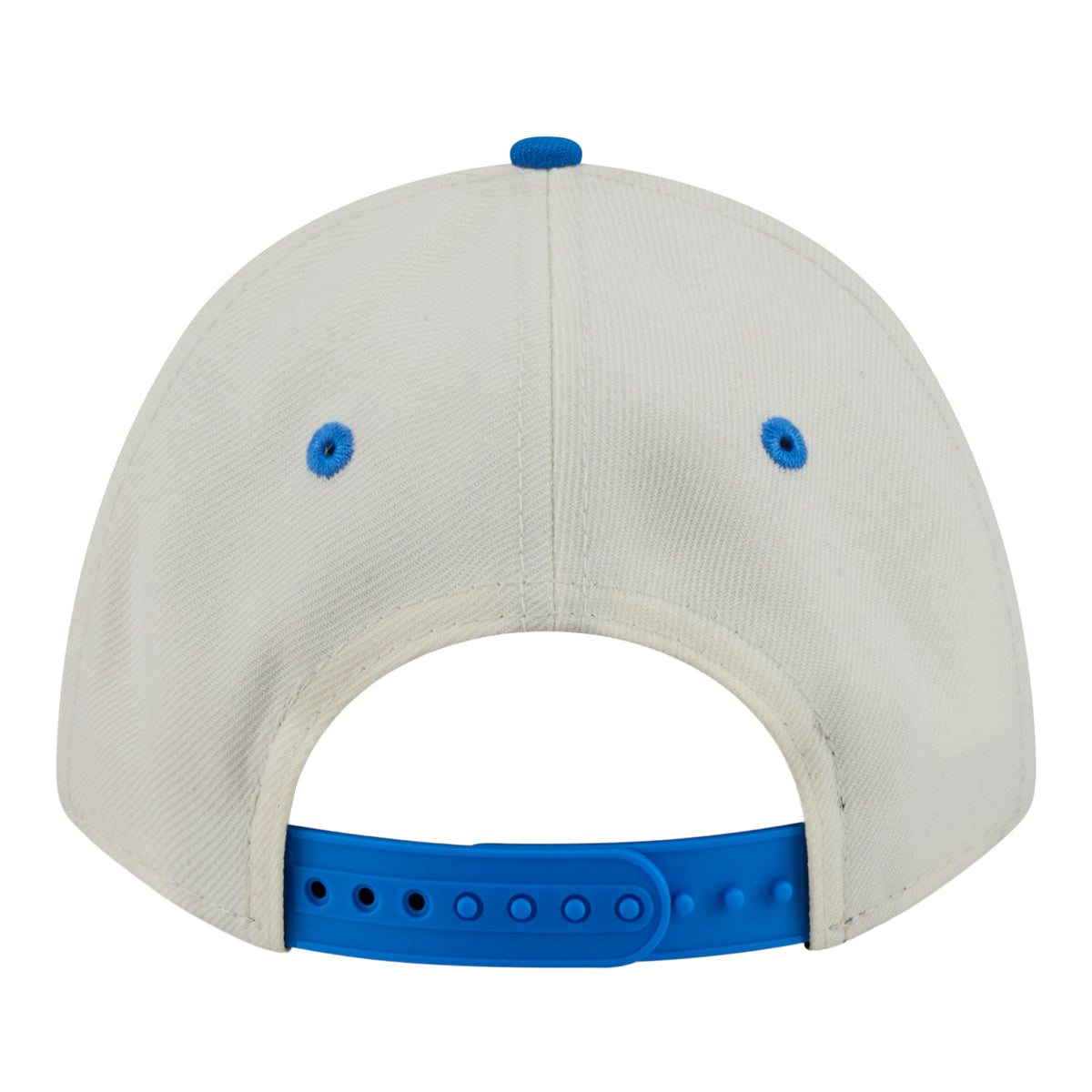 Youth OKC Thunder New Era 9Forty A-Frame Arched Snap Hat in White and Blue - back view