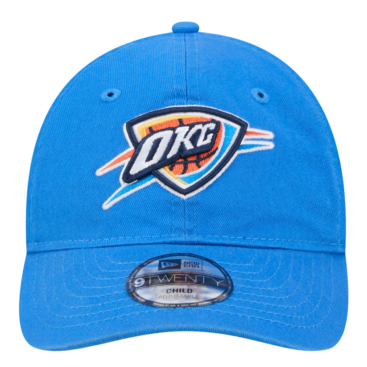 Youth OKC Thunder New Era 9Twenty Classic Hat in blue - Front view