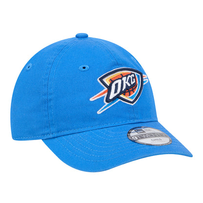 Youth OKC Thunder New Era 9Twenty Classic Hat in Blue - Front right view