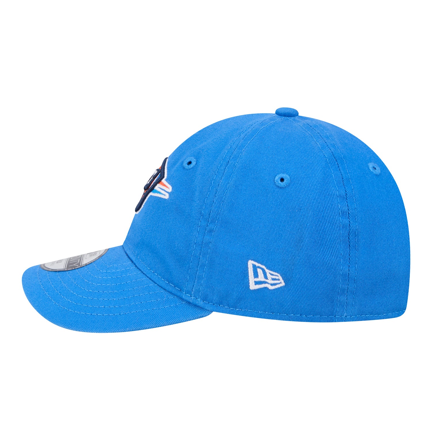 Youth OKC Thunder New Era 9Twenty Classic Hat in blue - left view