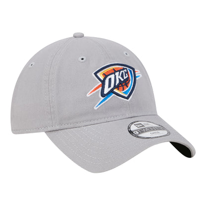 Youth OKC Thunder New Era 9Twenty Classic Hat in grey - Front Right View