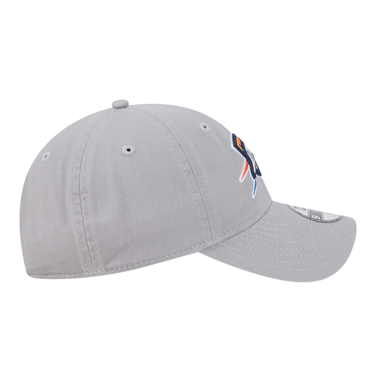 Youth OKC Thunder New Era 9Twenty Classic Hat in grey - Right Side View