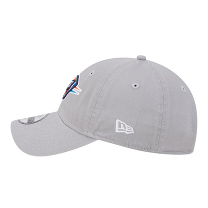 Youth OKC Thunder New Era 9Twenty Classic Hat in grey - Left Side View