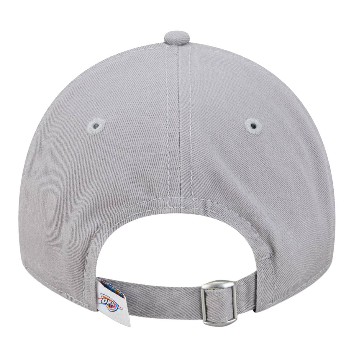 Youth OKC Thunder New Era 9Twenty Classic Hat in grey - Back View