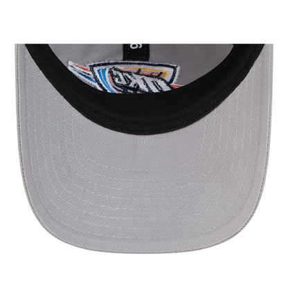 Youth OKC Thunder New Era 9Twenty Classic Hat in grey - Underbrim View