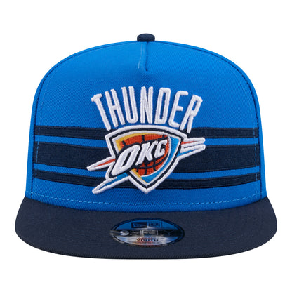 Youth OKC Thunder New Era 9Fifty A-Frame 2026-27 NBA Tip-Off Hat in Blue - Front View